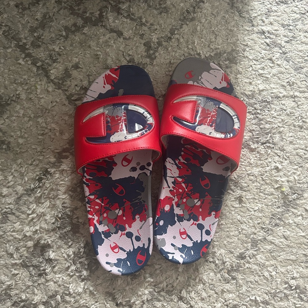 Champion unisex Red Slide Sandals